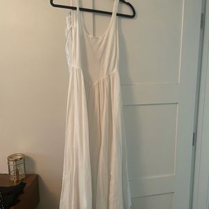 White midi dress
